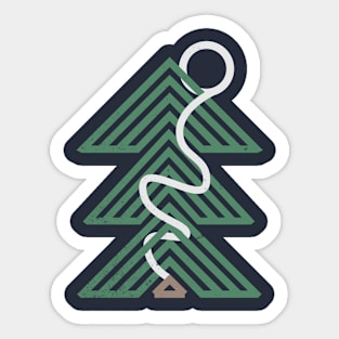 Forest Cabin Vintage Sticker